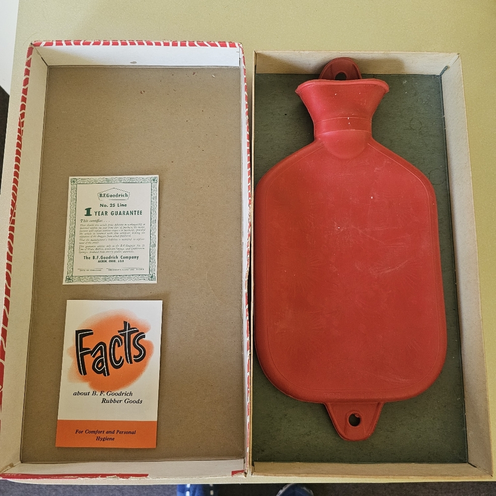 Vintage B.F. Goodrich Sunburst Rubber Water Bottle